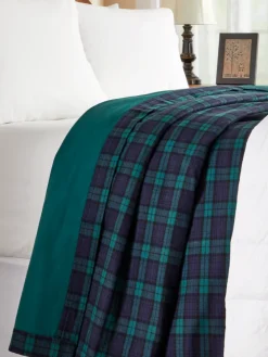 Portuguese Cotton Double-Flannel Blanket or Throw