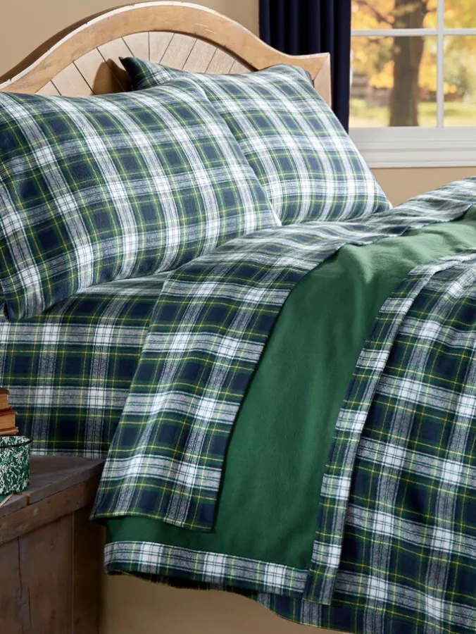 Portuguese Cotton Double-Flannel Blanket or Throw