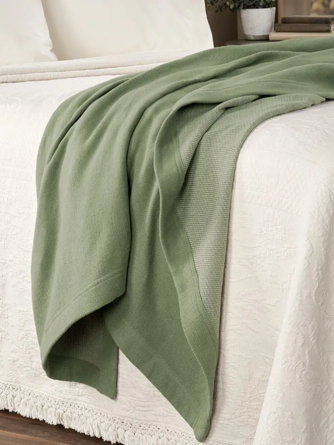 Portuguese Solid Heathered Blanket or Throw