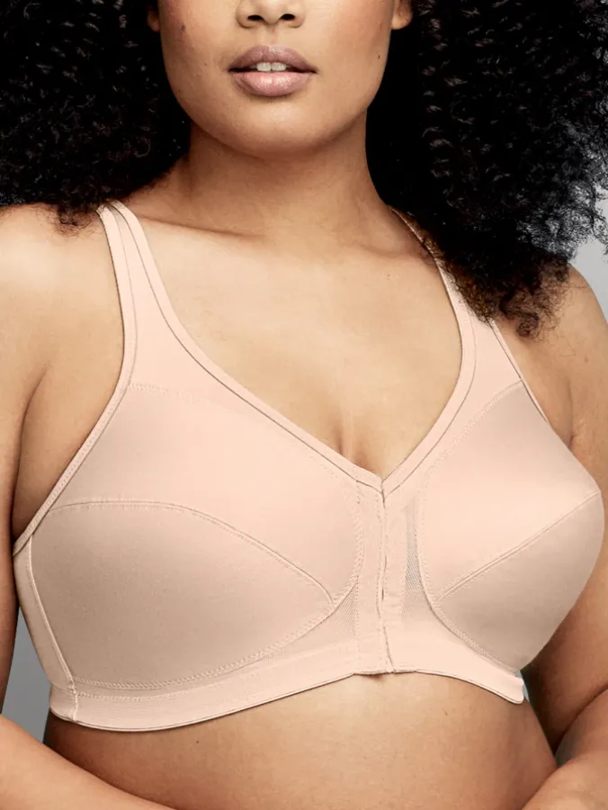Posture Support Wire-Free Bra With Front Closure