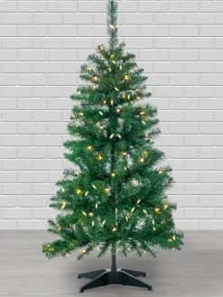 Pre-Lit Artificial Pop-Up Traditional Fir Christmas Tree