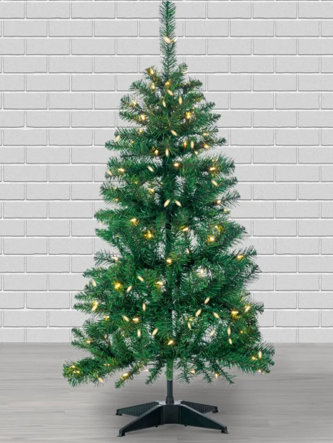 Pre-Lit Artificial Pop-Up Traditional Fir Christmas Tree