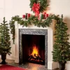Pre-Lit Artificial Vancouver Pine Holiday Decoration Set, 4 Piece
