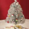 Pre-Lit Silver Tinsel Christmas Tree, 2 Feet