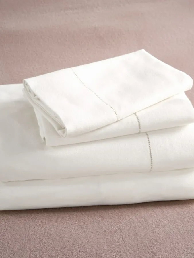 Premium Supima Cotton Flannel Hemstitch Sheet Set