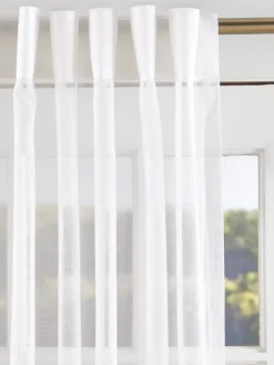 Pretty Pleats Semi-Sheer Patio Panel With Back Tabs