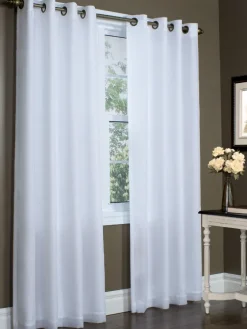 Privacy Lined Grommet Top Semi-Sheer Panel