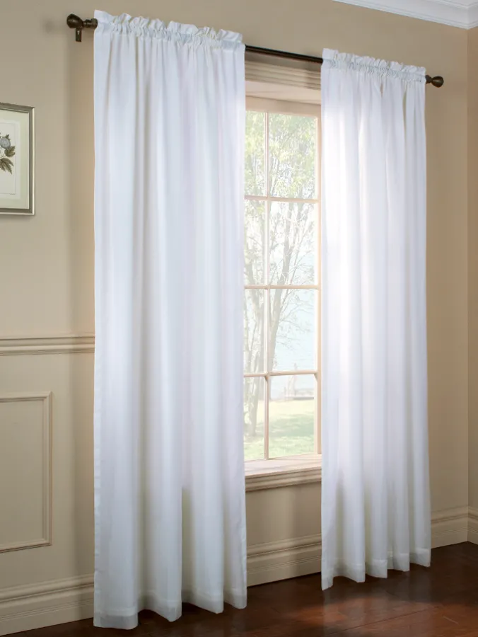 Privacy Lined Rod Pocket Semi-Sheer Panel