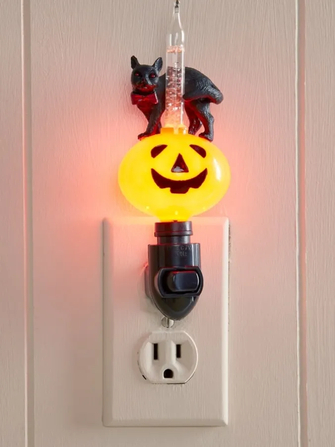 Pumpkin And Cat Bubble-Light Night-Light
