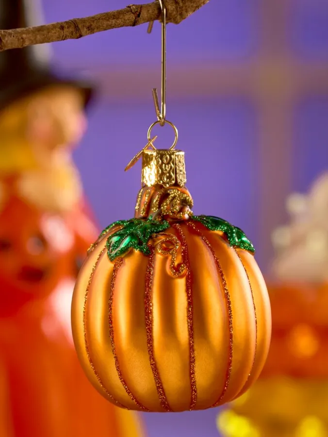 Pumpkin Blown Glass Ornament