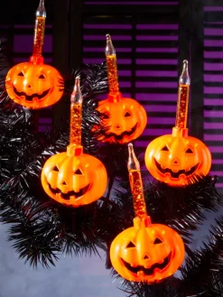 Pumpkin Bubble-Light String Set, 7 Lights
