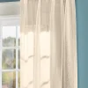 Pure Linen Rod Pocket Panel With Back Tabs