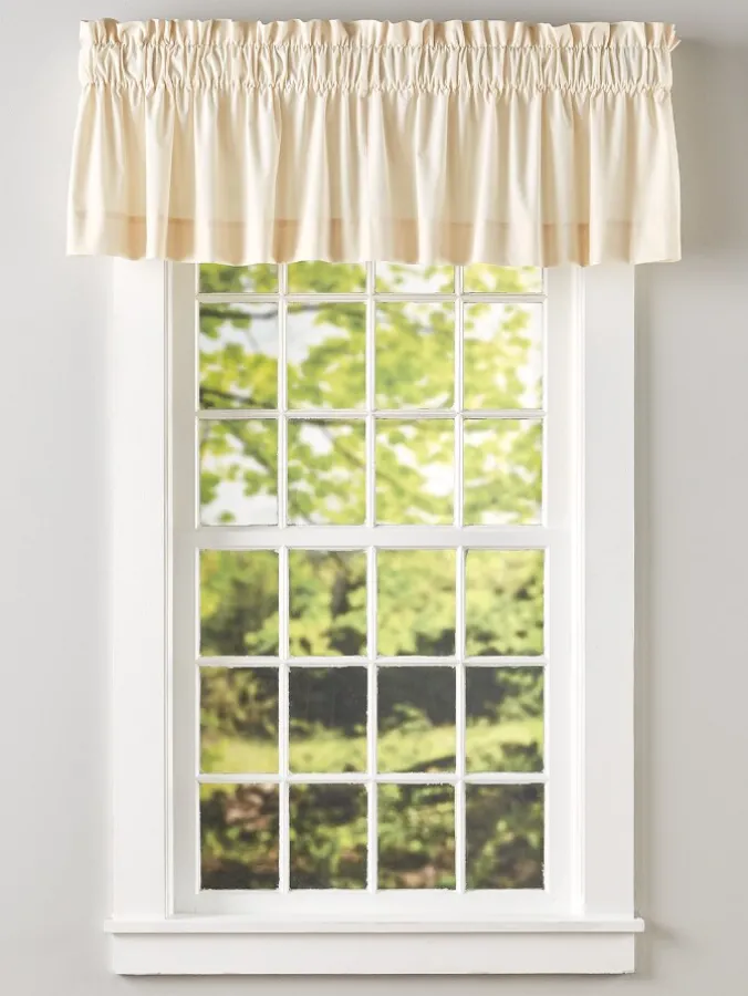 Pure Muslin Rod Pocket Tailored Valance by Country Curtains®