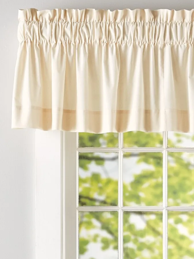 Pure Muslin Rod Pocket Tailored Valance by Country Curtains®