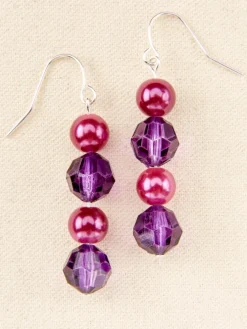 Purple Dangle Earrings