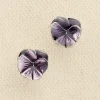 Purple Pansy Pewter Post Earrings