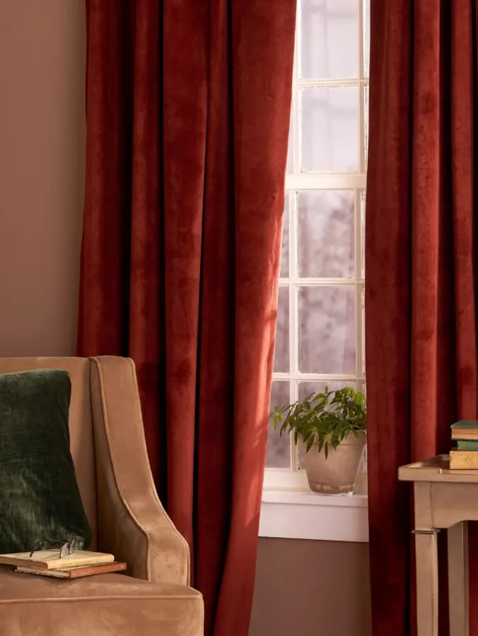 Queenfield Rod Pocket Velvet Curtains by Country Curtains®