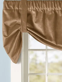 Queenfield Velvet Rod Pocket Tie-Up Valance by Country Curtains®