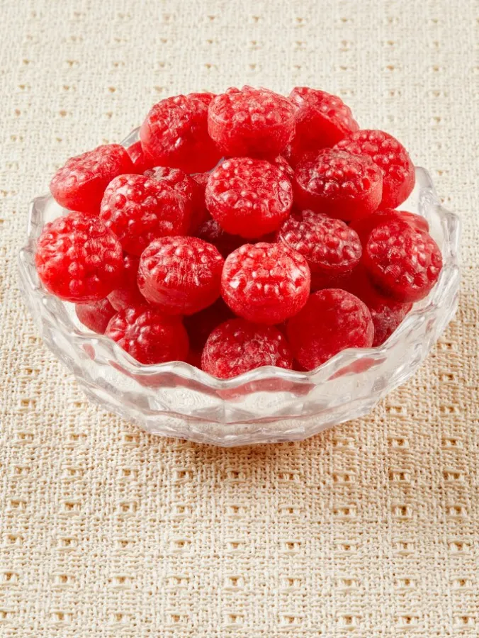 Raspberry Hard Candy Filled With Chocolate, 1 Pound Bag