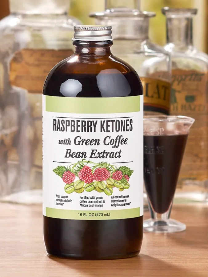 Raspberry Ketones With Green Coffee Bean, 16 oz. Bottle
