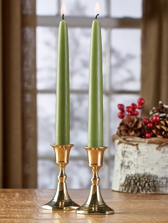 Real Bayberry Candles, One Pair Tapers
