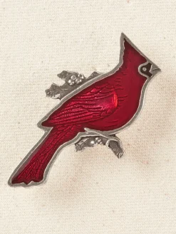 Red Cardinal Pewter Pin