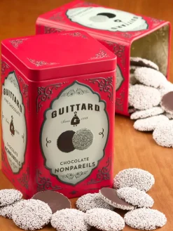 Red Guittard Chocolate Nonpareils Tin