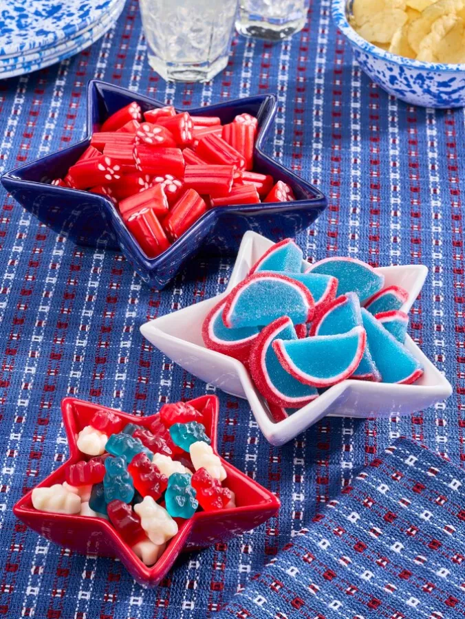 Red, White, and Blue Serving Bowl Set