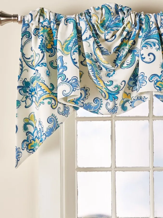 Regal Paisley Lined Rod Pocket Empire Valance
