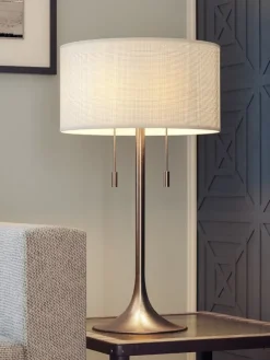 Riverton Antique-Brass Table Lamp With Trumpet Base