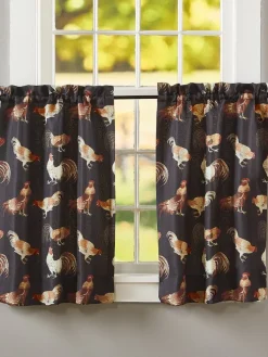Roosters on Parade Rod Pocket Tiers