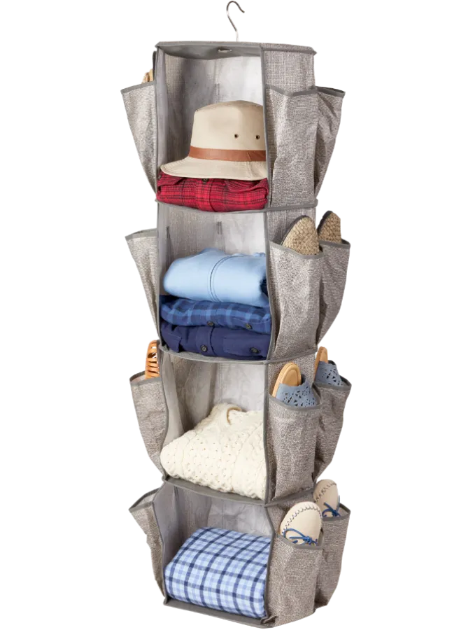 Rotating Four-Shelf Hanging Closet Organizer