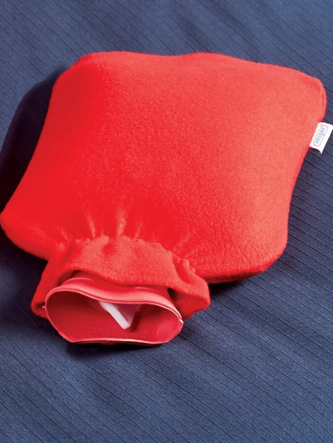 Rubber Hot Water Bottle With Fleece Cover