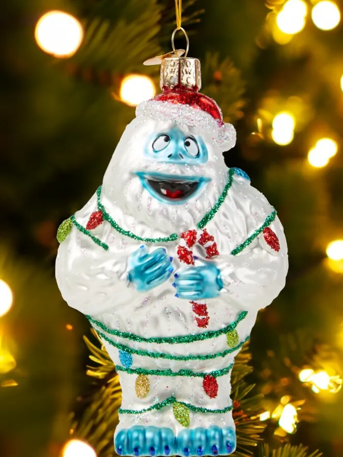Rudolph's Bumble Blown-Glass Christmas Ornament