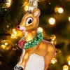 Rudolph the Red Nose Reindeer Blown-Glass Christmas Ornament