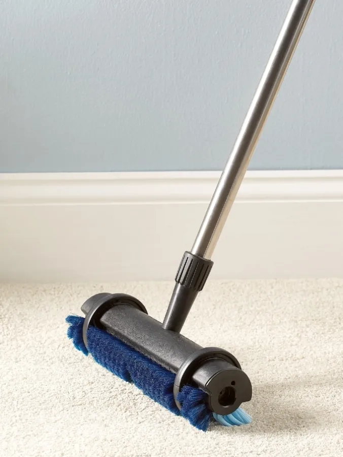 Rug Rejuvenator Brush With Telescoping Handle