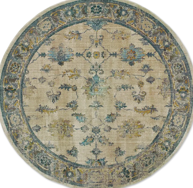 Sandgate Floral Round Area Rug
