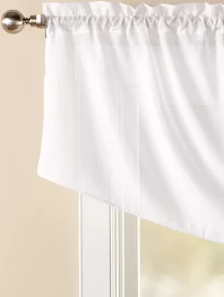 Sandy Semi-Sheer Rod Pocket Cascade Valance