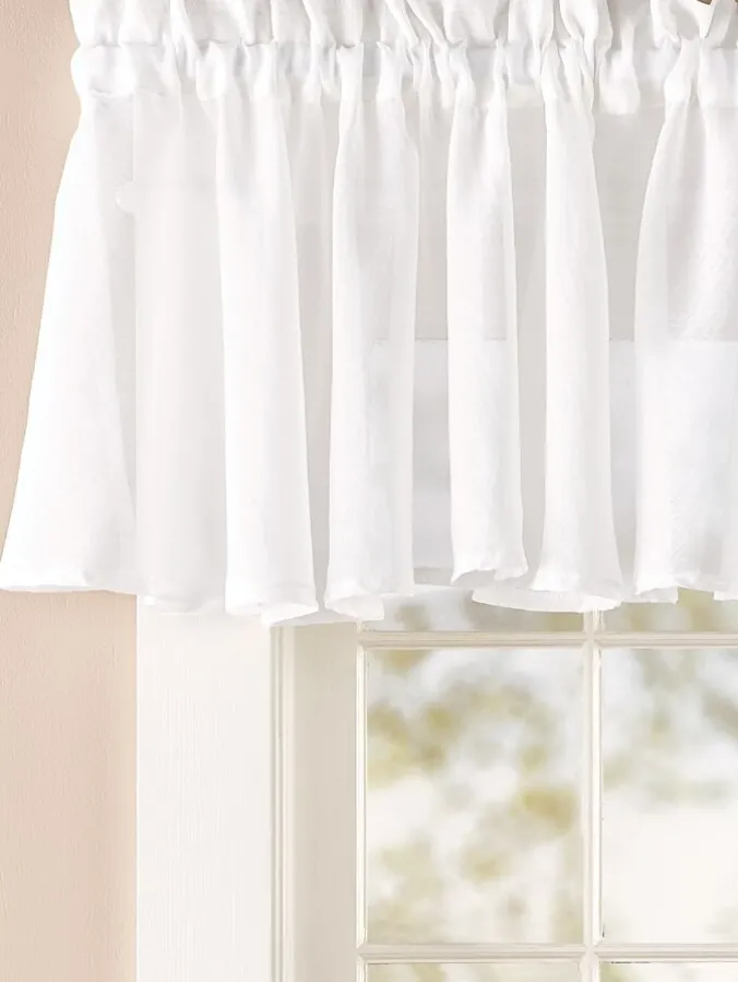 Sandy Semi-Sheer Rod Pocket Full-Bodied Valance