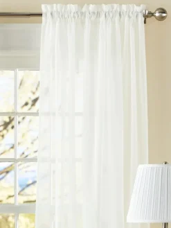 Sandy Semi-Sheer Rod Pocket Panel