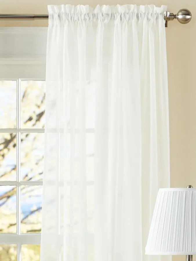 Sandy Semi-Sheer Rod Pocket Panel