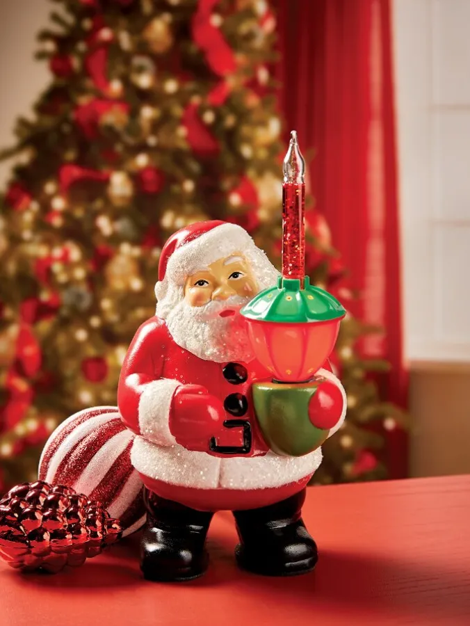 Santa Bubble-Light Figurine