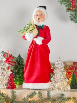 Santa or Mrs. Claus Caroling Figurine