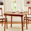Scalloped Edge Solid Wood Folding Table