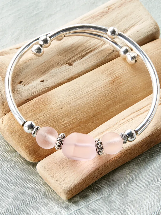 Sea Glass Bangle Bracelet