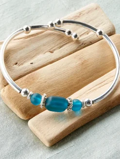 Sea Glass Bangle Bracelet