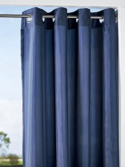 Seascape Indoor/Outdoor Solid Grommet Top Sheer Curtains