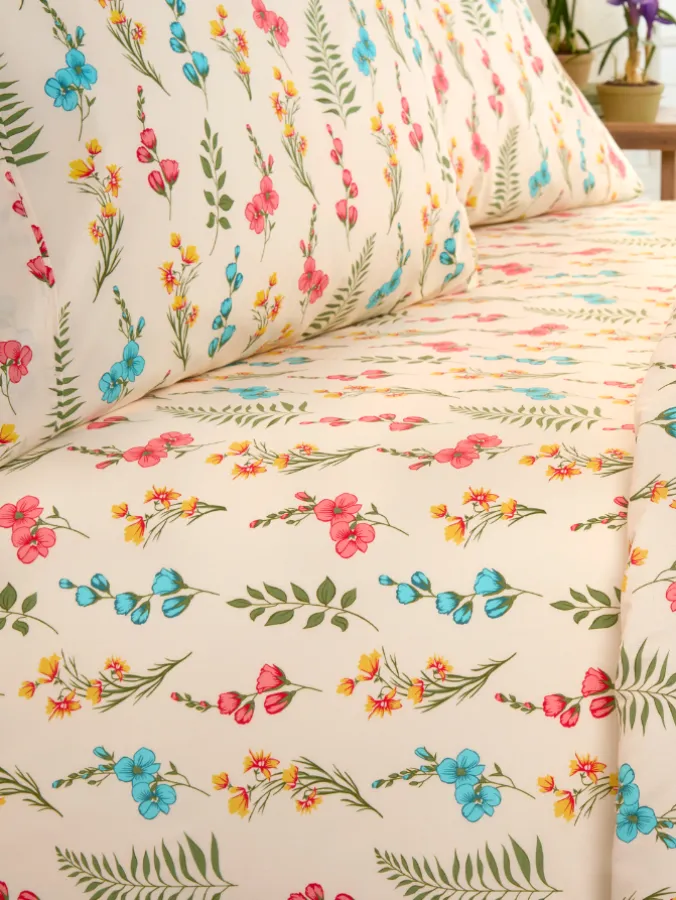 Shallow Pocket Clothesline Crisp® Cotton Percale Sheet Set