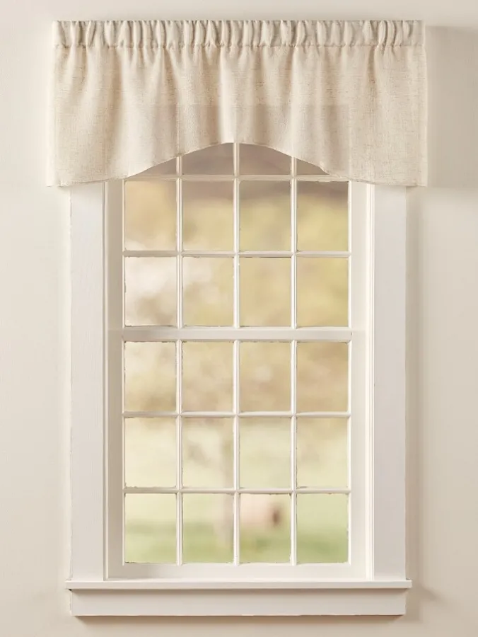 Sheer Linen Rod Pocket Crescent Valance by Country Curtains®