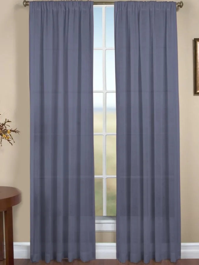Sheer Linen Rod Pocket Curtains by Country Curtains®